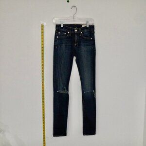 NWOT Rag & Bone Bedford Mid-Rise Skinny Dark Wash Stretch Denim Jeans sz. 25